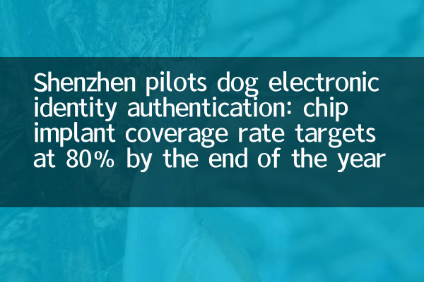 Shenzhen Pilots Dog Identity Autenticazione dell'identità elettronica: tasso di copertura dell'impianto di chip obiettivi all'80% entro la fine dell'anno