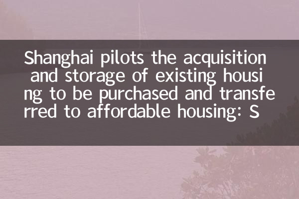 Shanghai pilota l'acquisizione e lo stoccaggio di alloggi esistenti da acquistare e trasferire a alloggi a prezzi accessibili: i fondi speciali di obbligazioni supportano le società immobiliari per risolvere l'inventario