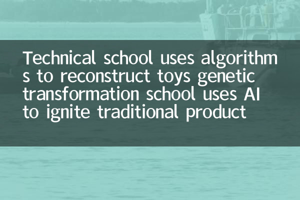 La scuola tecnica utilizza algoritmi per ricostruire i giocattoli la scuola di trasformazione genetica utilizza AI per accendere la capacità produttiva tradizionale